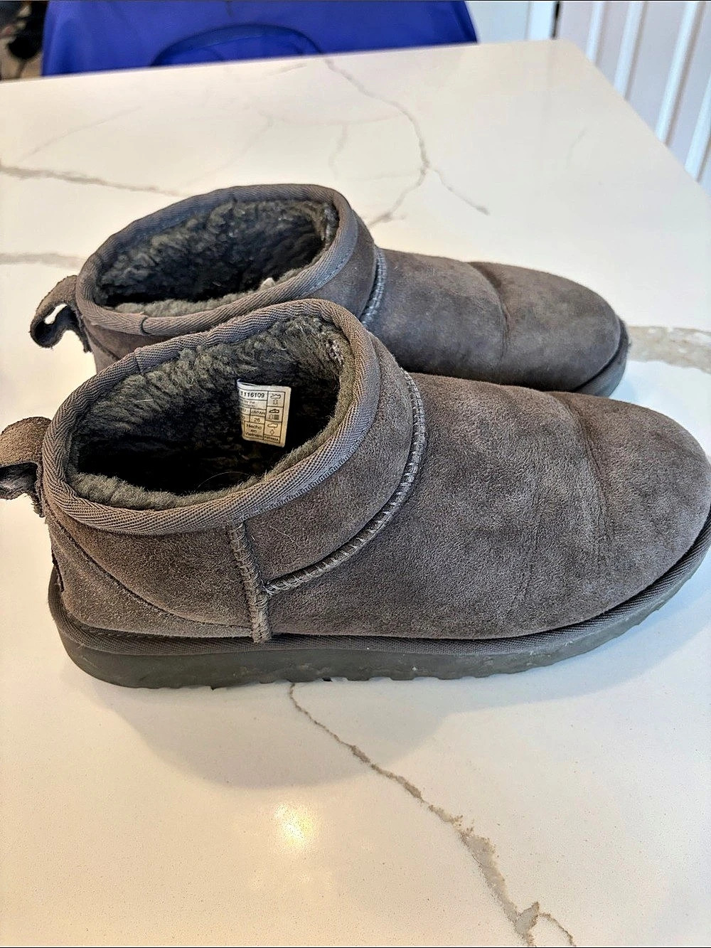 UGG Classic Ultra Mini Boot Shearling-Lined Gray US 9